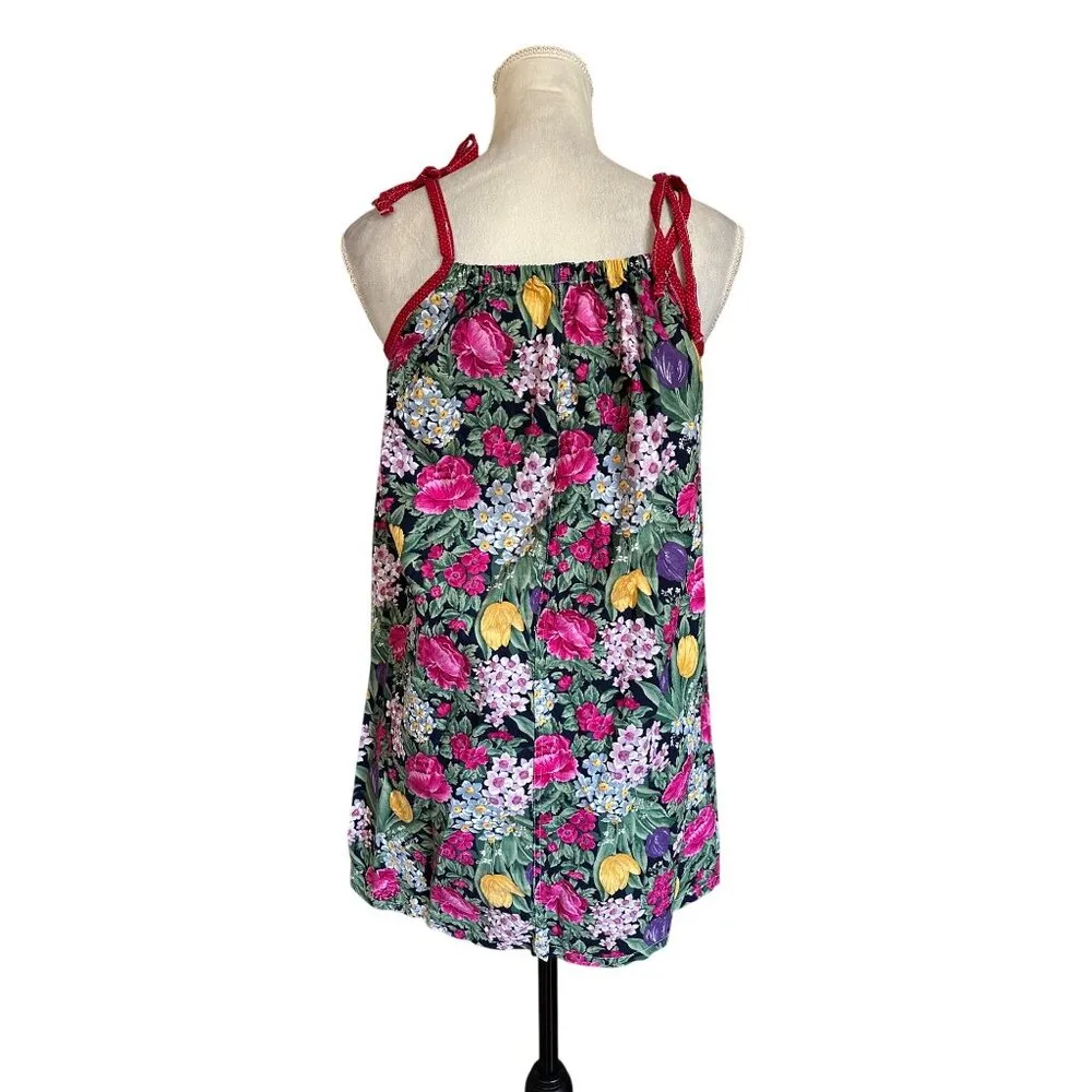 Handmade Floral Apron Dress Red Pockets By Dress A Girl Around The World - Image 9