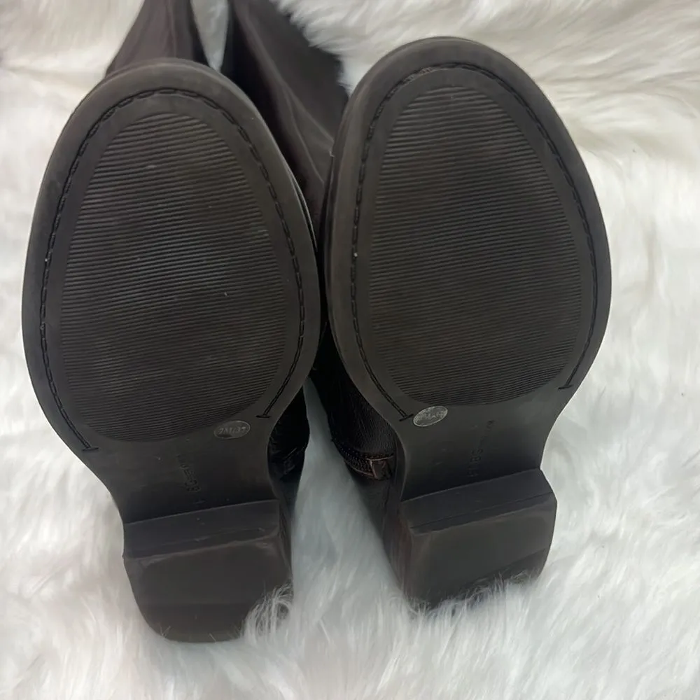 BCBGeneration brown leather harness equestrian boots, size 7, BIN 14 - Image 8