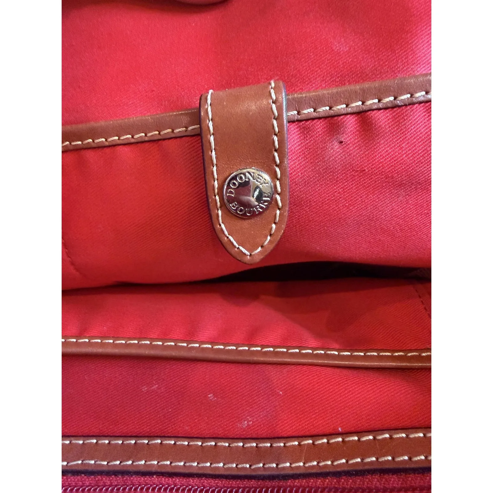 Dooney & Bourke Satchel Bag Womens Brown Pebbled Leather Zip Crossbody Purse - Image 13