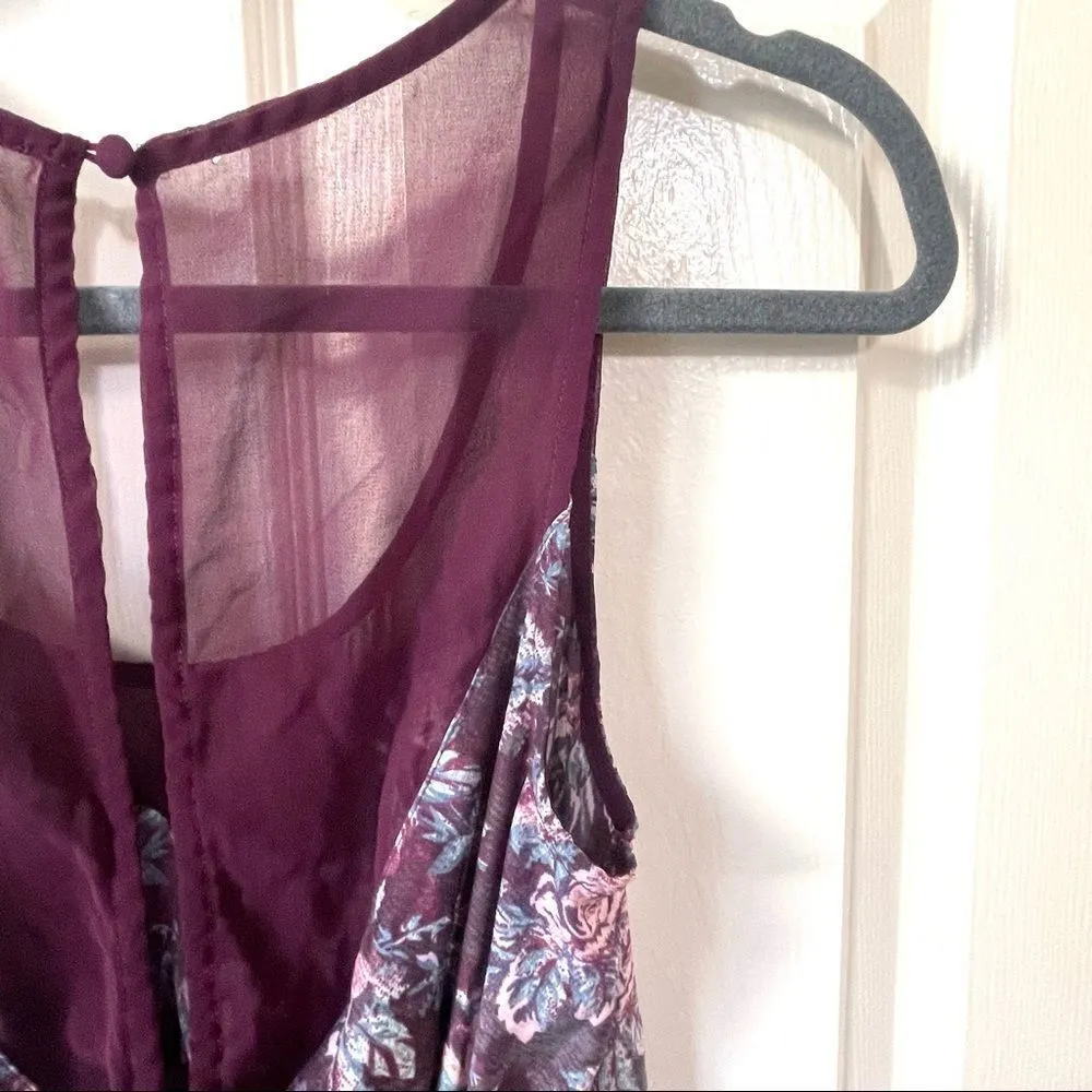 Kimichi blue UO floral rose purple sweetheart dress - Image 4