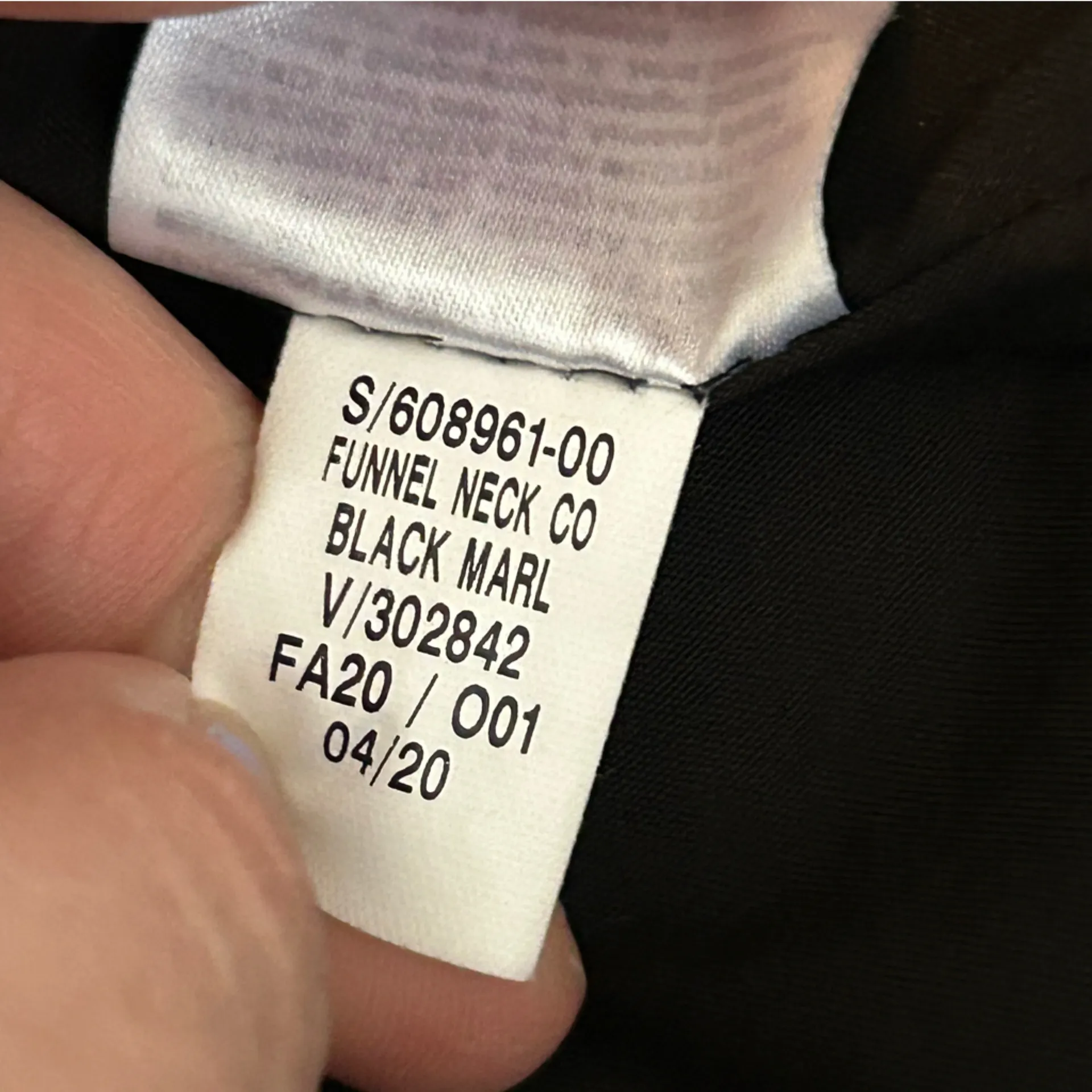 Old Navy Black Marble Funnel Neck Full Zip Woman’s Coat Size XL - Image 8