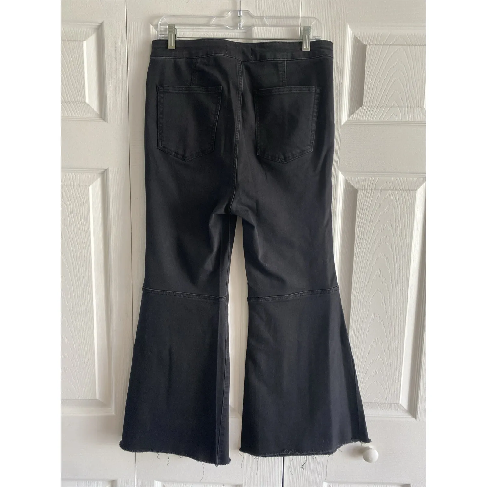 We the Free Womens 31 Free People Black Flare Leg Denim Pants - Image 4