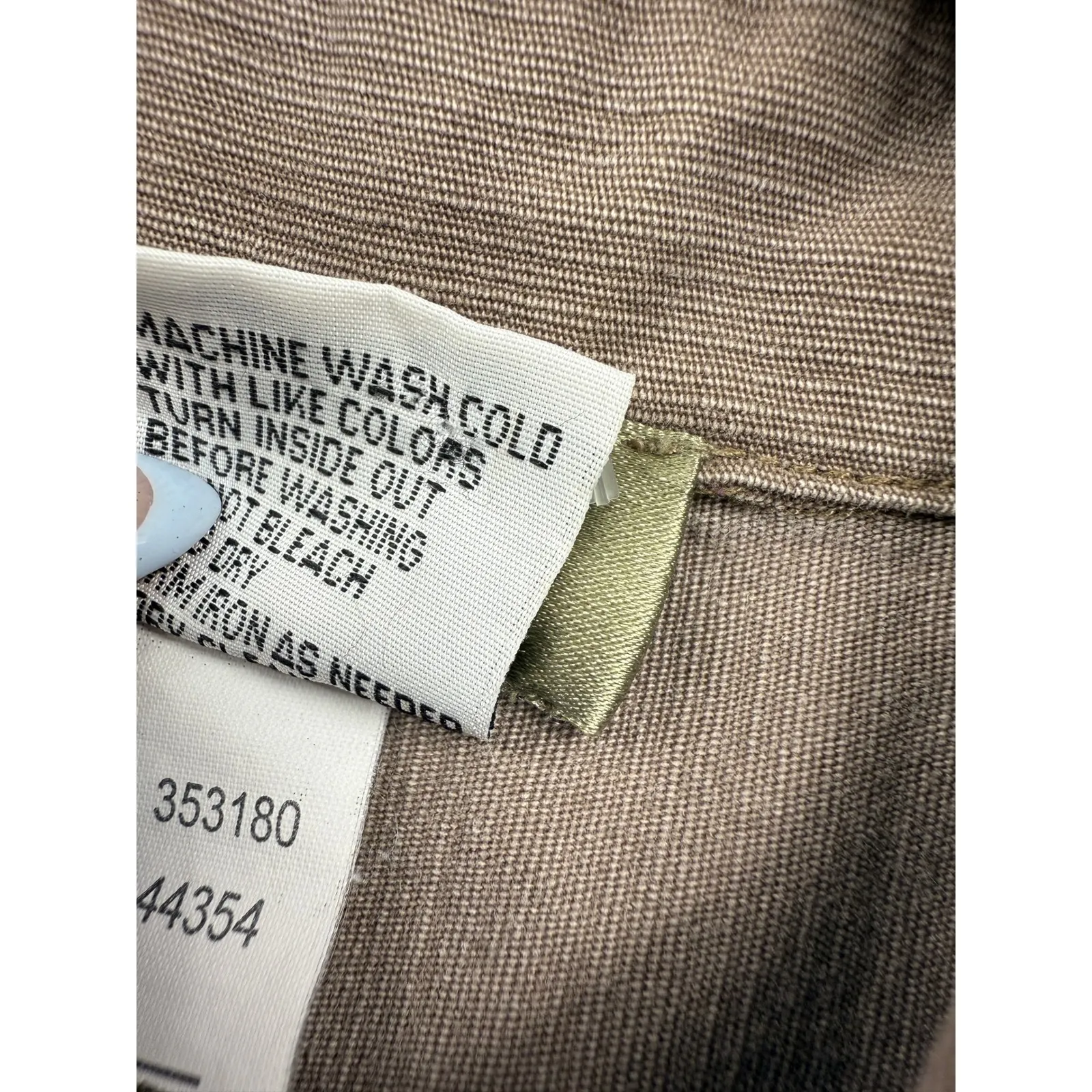 The Territory Ahead Dress Womens Shift Long Sleeve‎ Brown Khaki Shirt Size 6 - Image 4