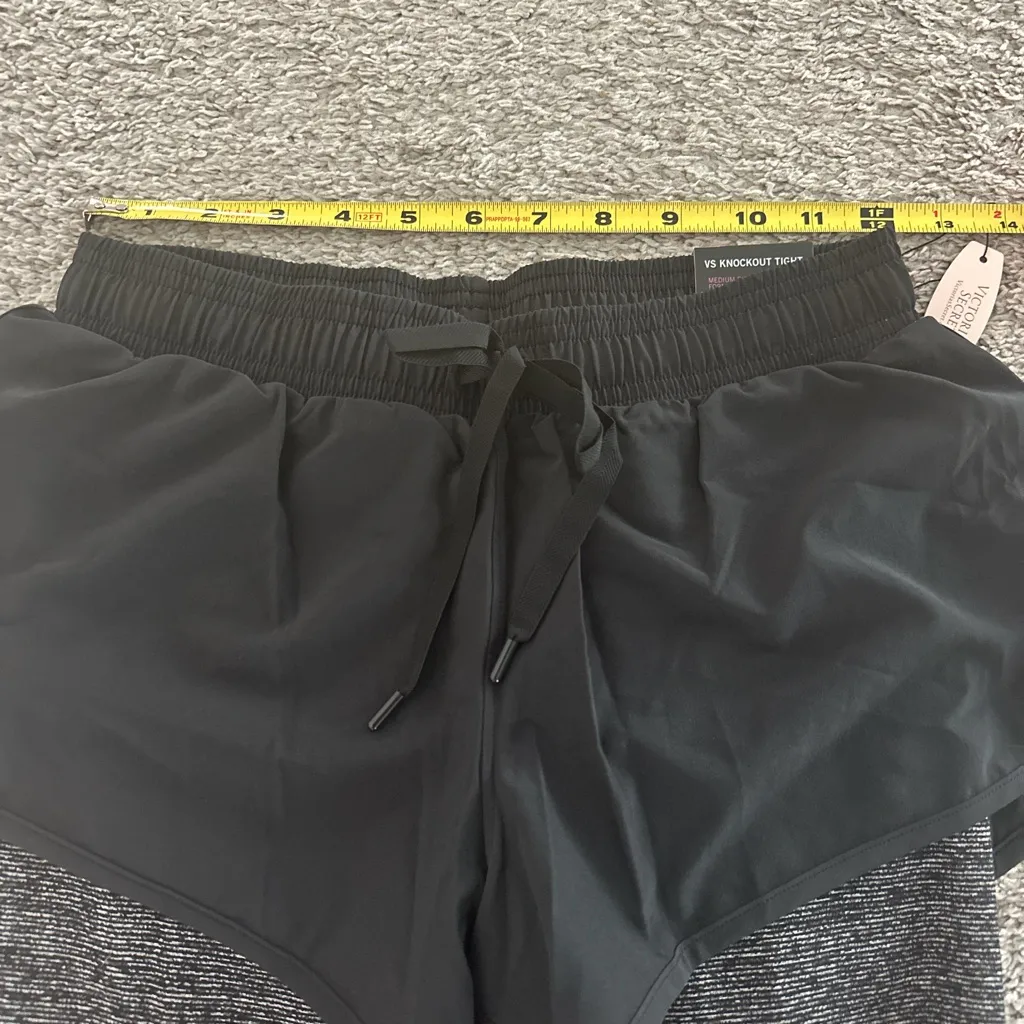Victoria’s Secret VSX knockout Black and Gray Leggings with built in shorts Size XS - Image 3