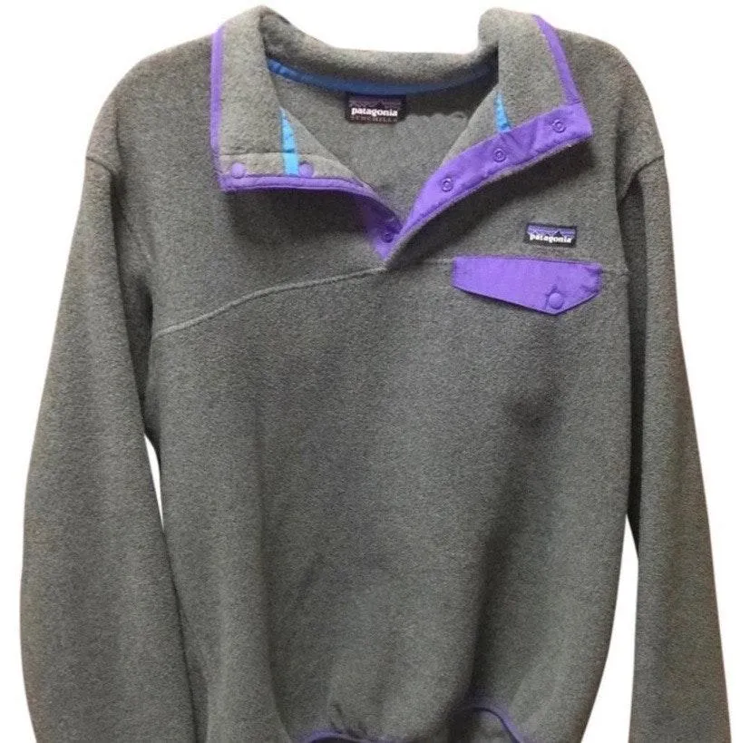 Patagonia Gray And Purple Synchilla - Image 3