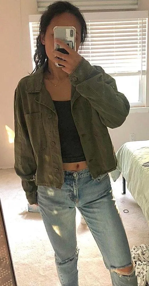 Green Utility Jacket - Cropped - Image 2