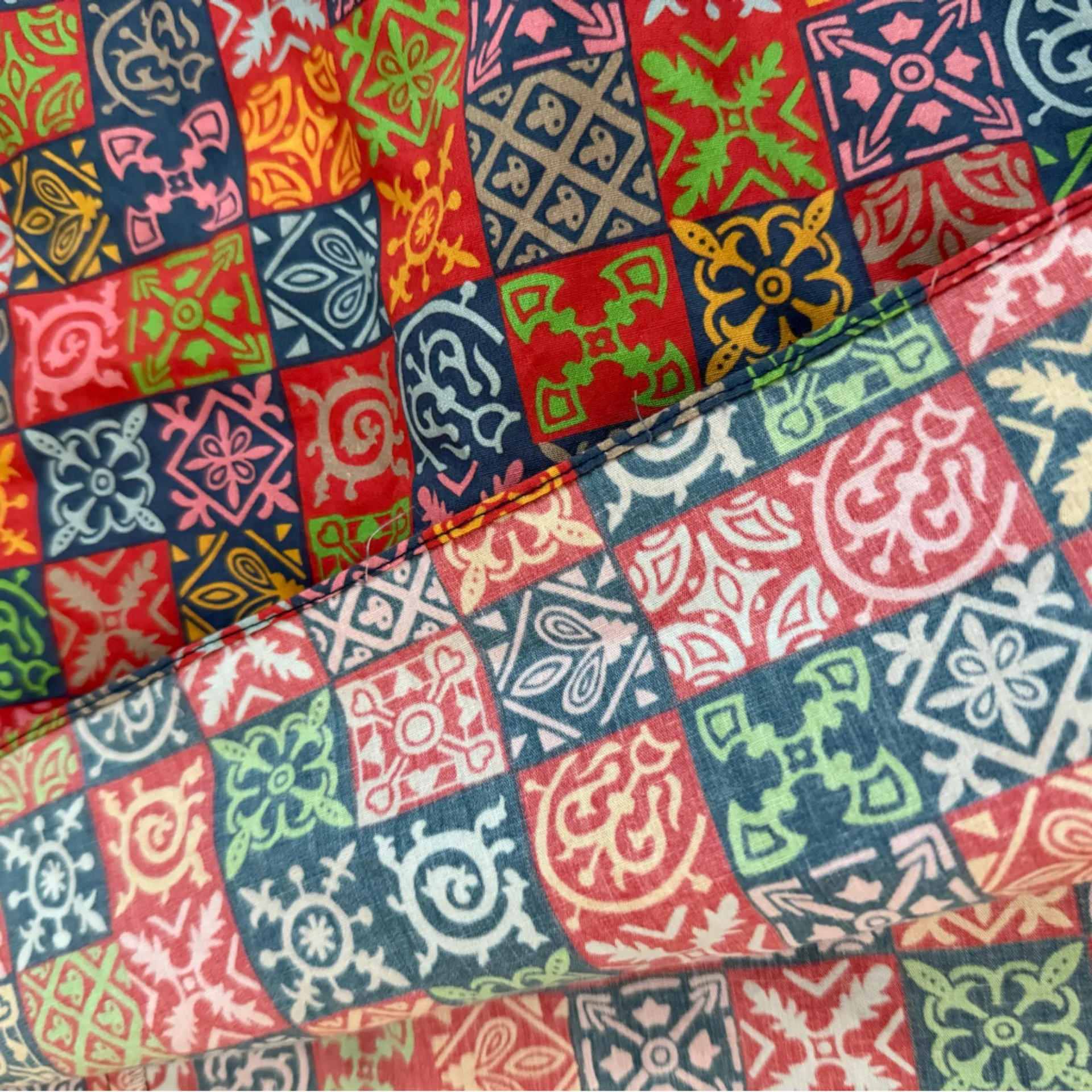 Coco Shop Tuckernuck Boho Checkerboard Print Maxi Dress | Medium - Image 6