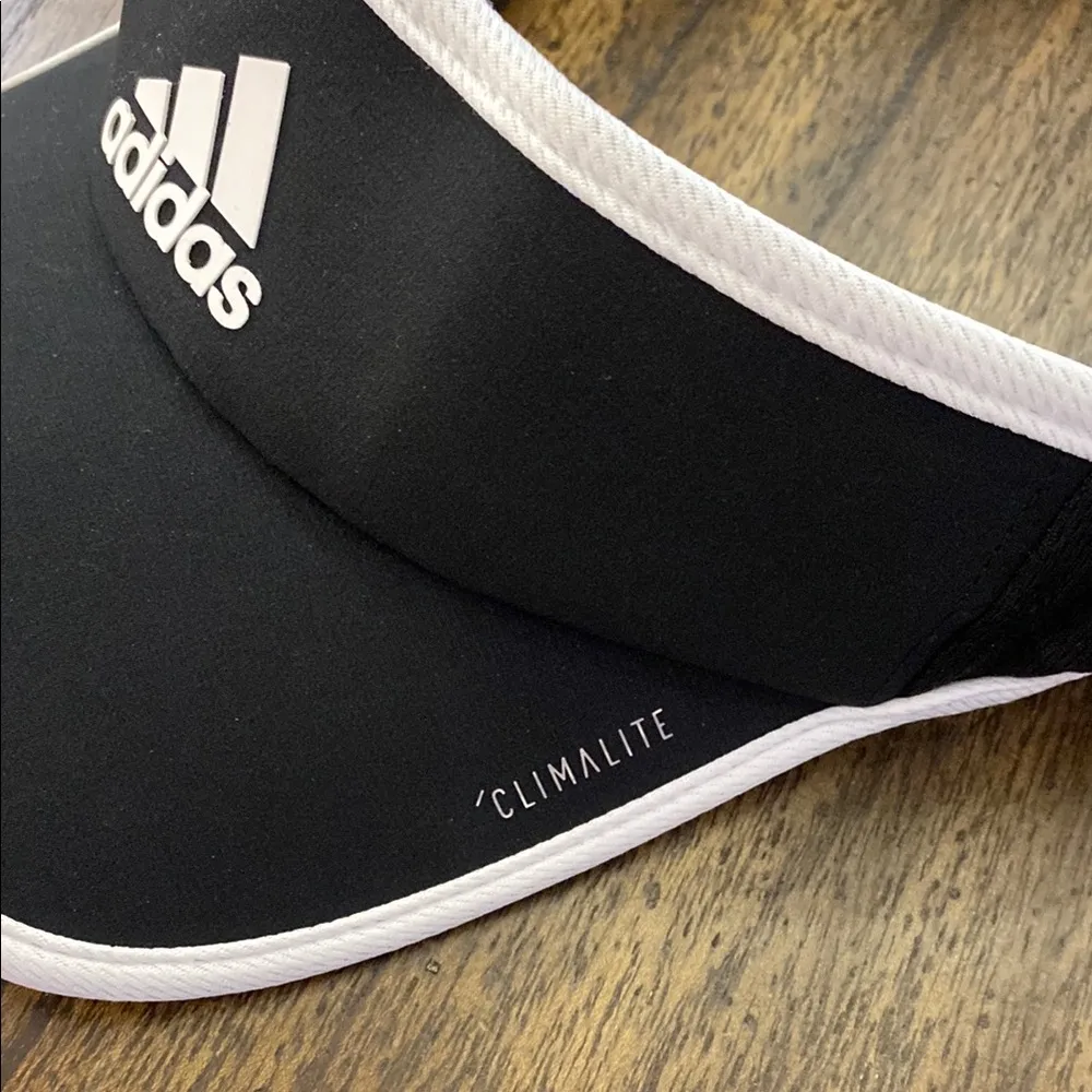 Adidas Black and White Climalite Adjustable Visor - Image 2
