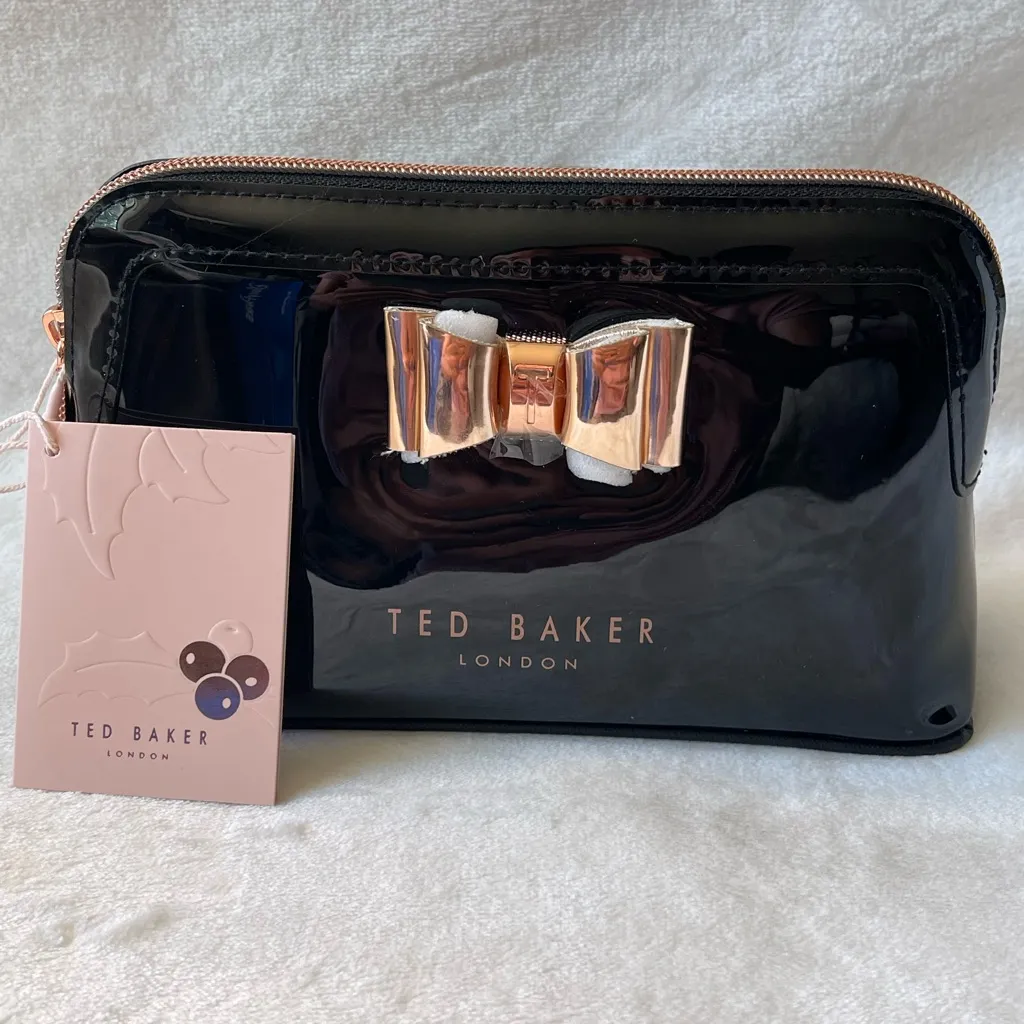 Ted Baker Makeup Bag in Black/ Rose Gold color - Image 3