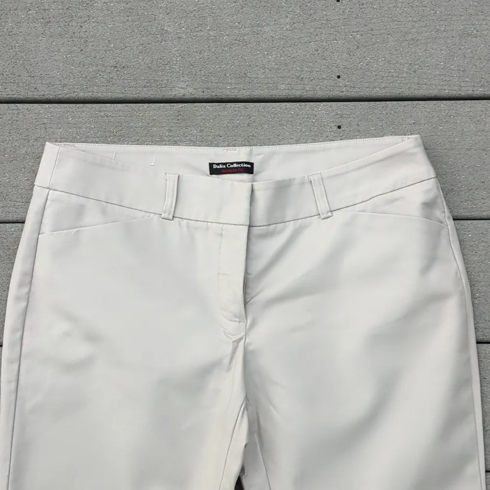 Dalia Collection Modern Fit Khaki Colored Carpi Pants - Image 2