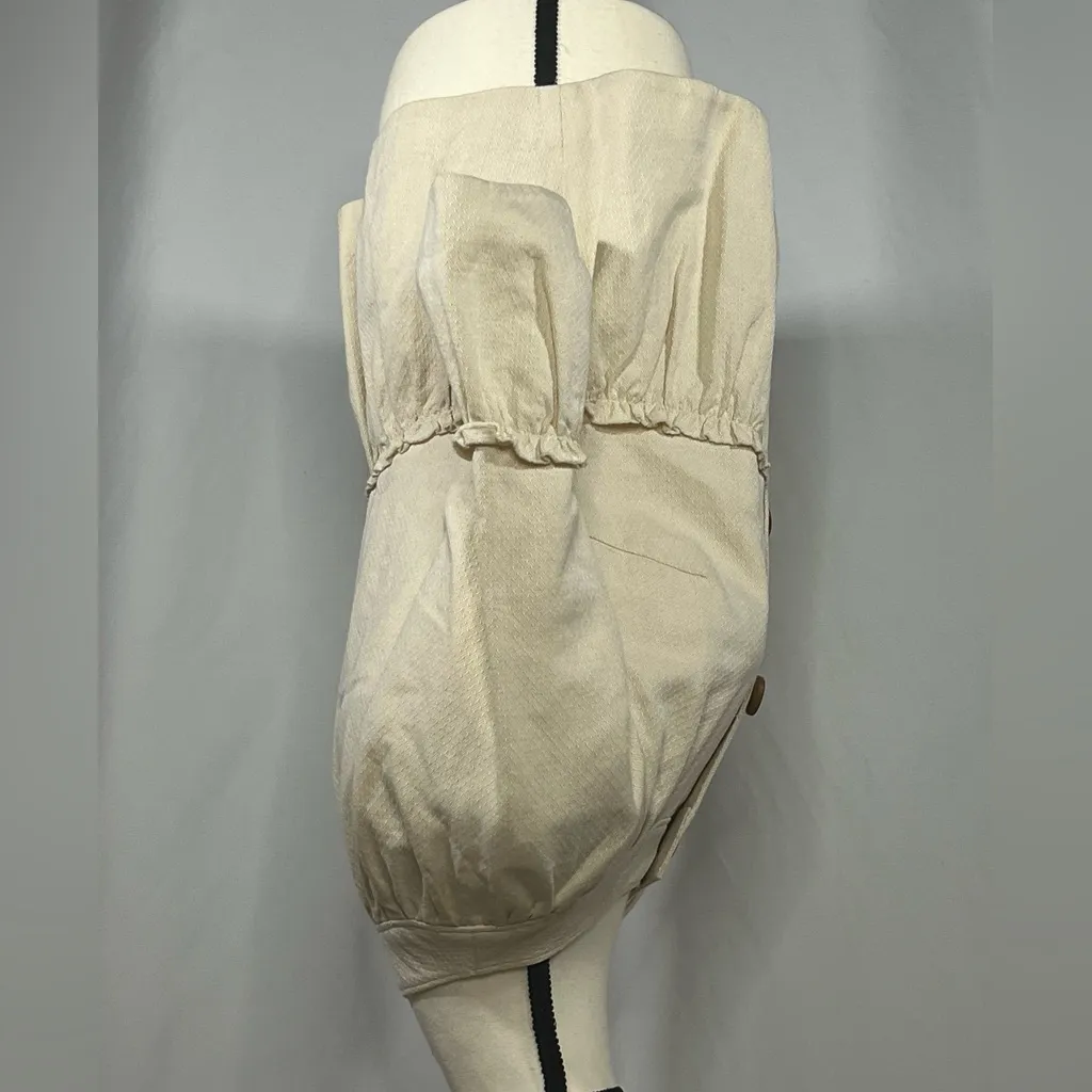 Calvin Klein Round Neckline Ruffled Sleeves Peplum Style Women’s Jacket - Image 3