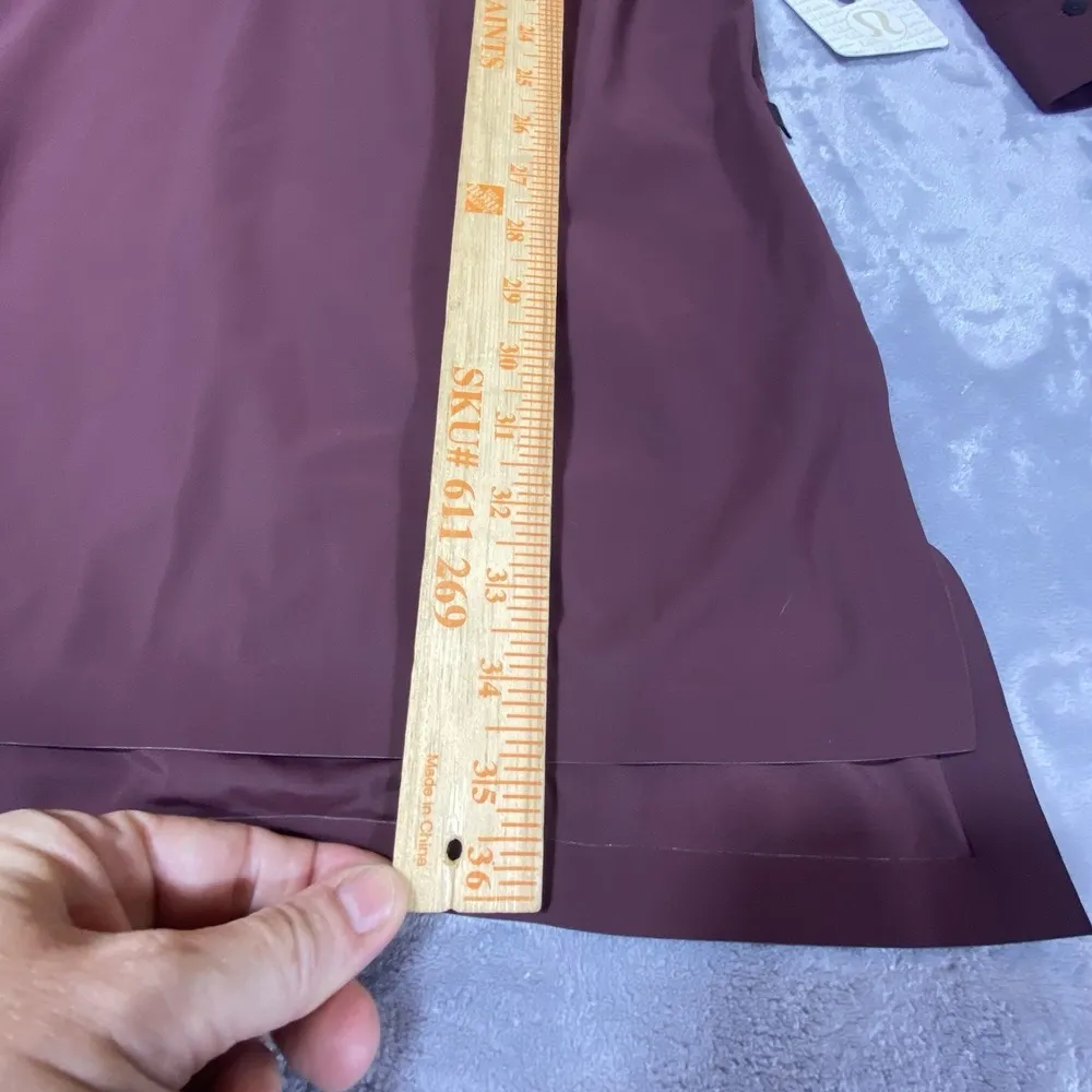 Lululemon Effortless Dress Size 4 Bordeaux Drama Travel Athletic Lightweight NEW - Image 8