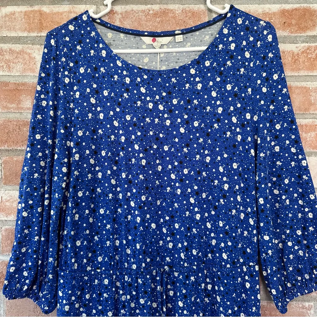 Boden Talia Jersey Knit Dress Knee Length NEW Women’s 8 Long Blue - Image 4