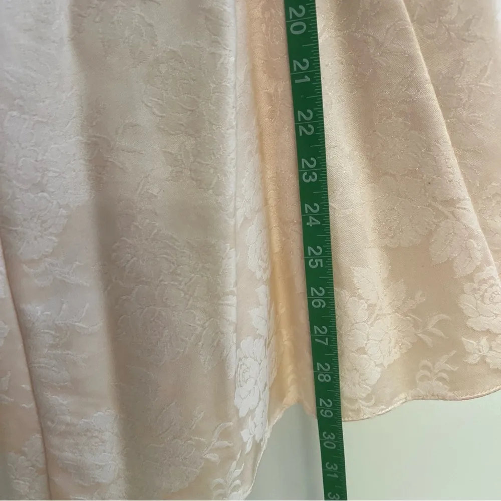 Vintage 90s Prom Dress Halter Sequins Beaded Pale Petal Pink Knee Length 7 / 8 - Image 9