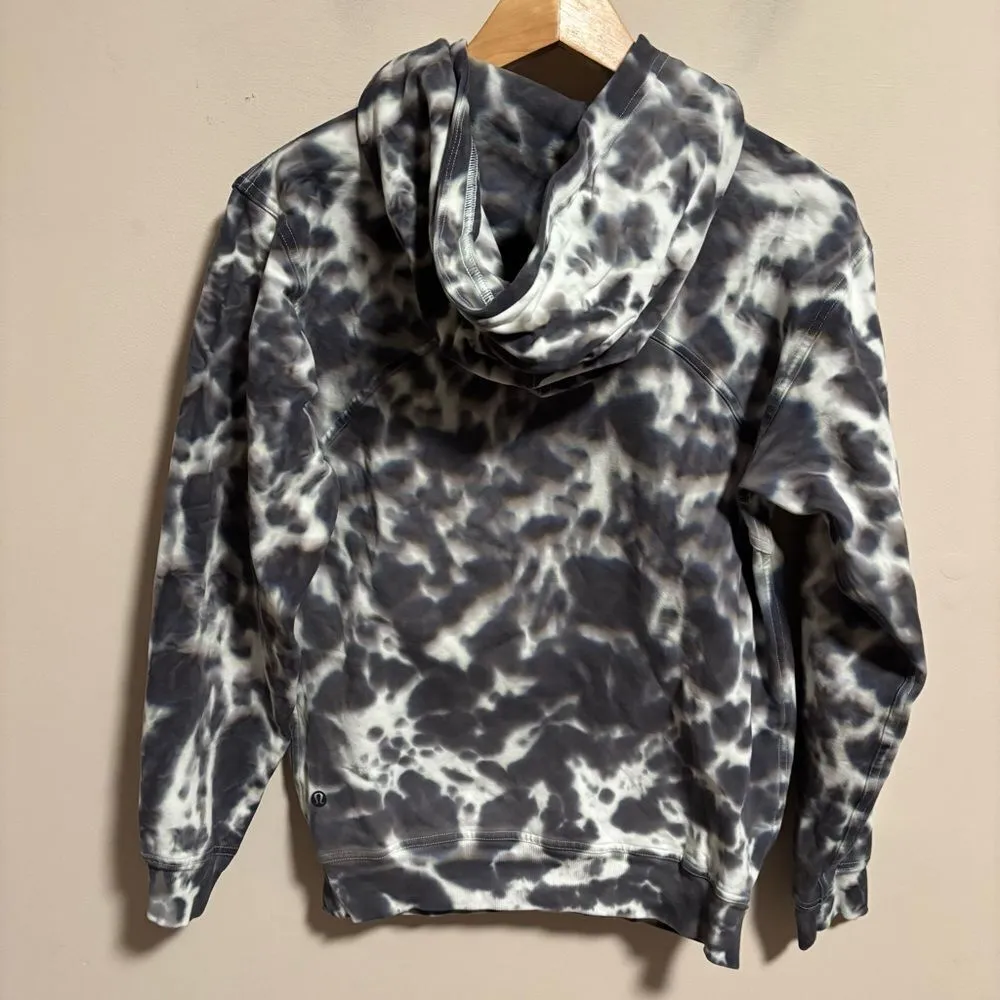 Lululemon All Yours Hoodie Tie Dye Fleece Marmoleado Tie Dye Graphite- Size 4 - Image 5