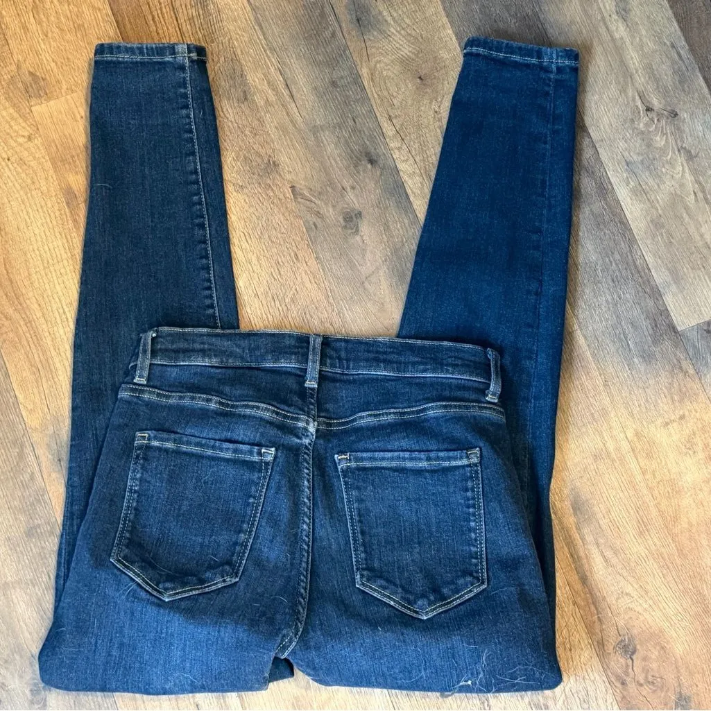 Banana Republic Dark Blue Mid Rise Skinny Jeans size 26 x 30 - Image 7