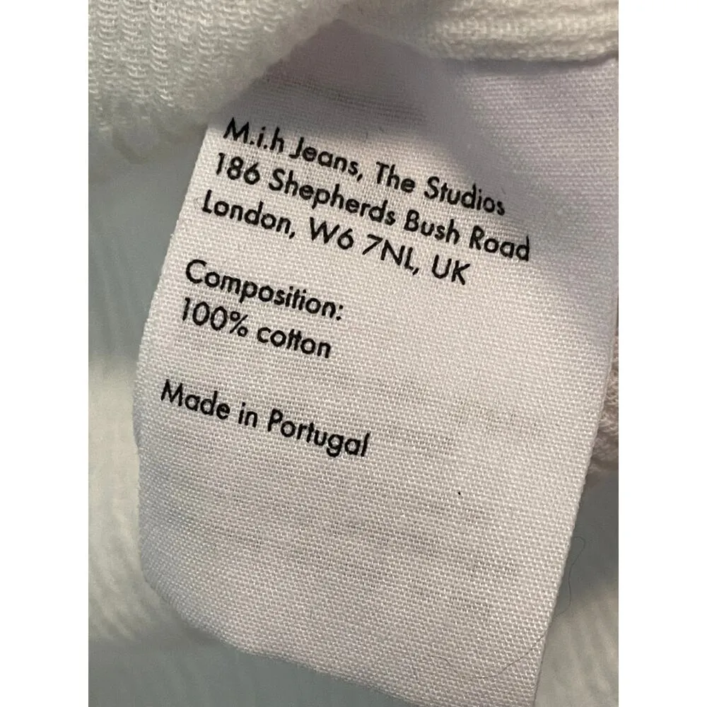 M.I.H. Jeans Goldie White Crinkle Bell Sleeve Shirt size Medium - Image 6