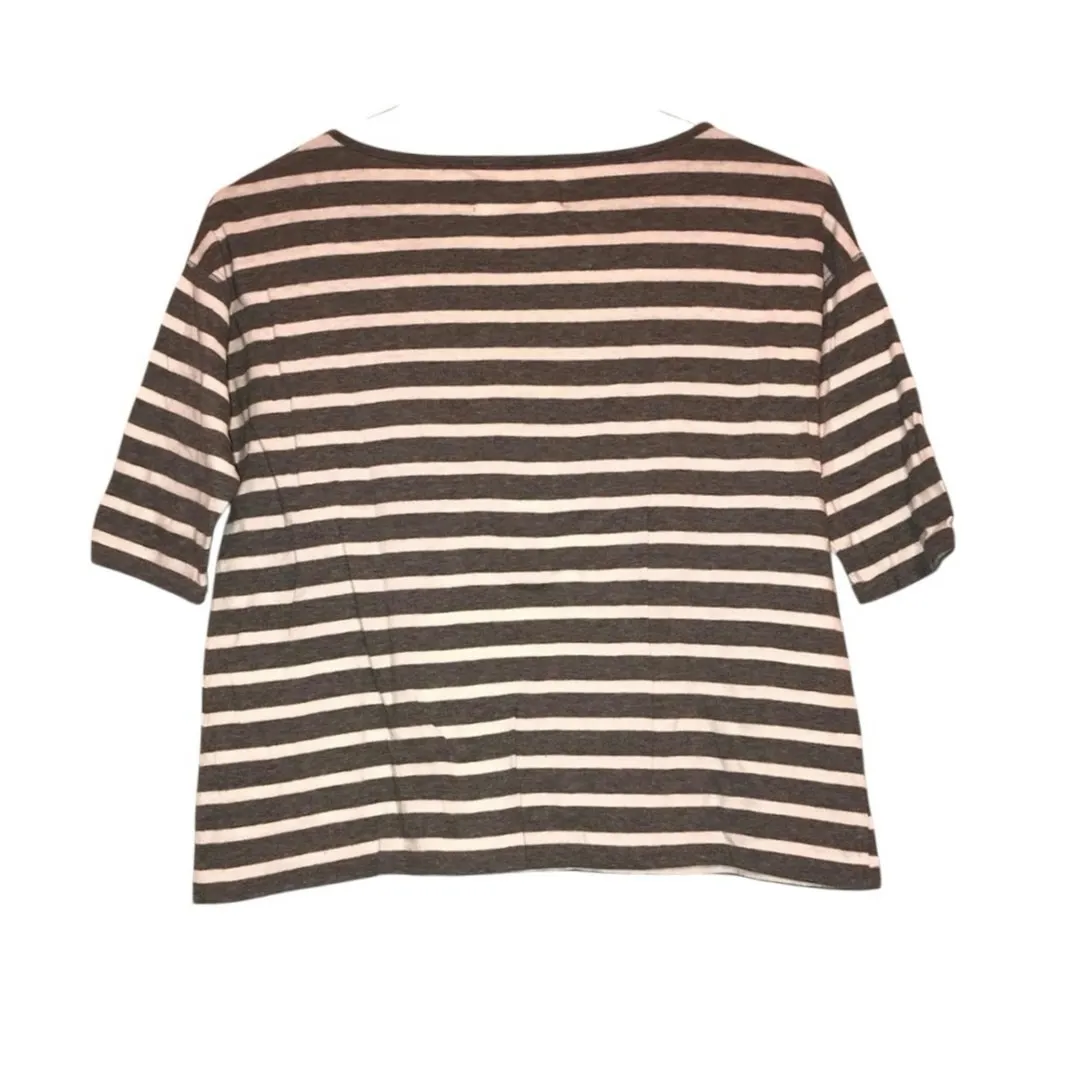 Abercrombie & Fitch Striped Embellished Cropped Shirt - Image 3