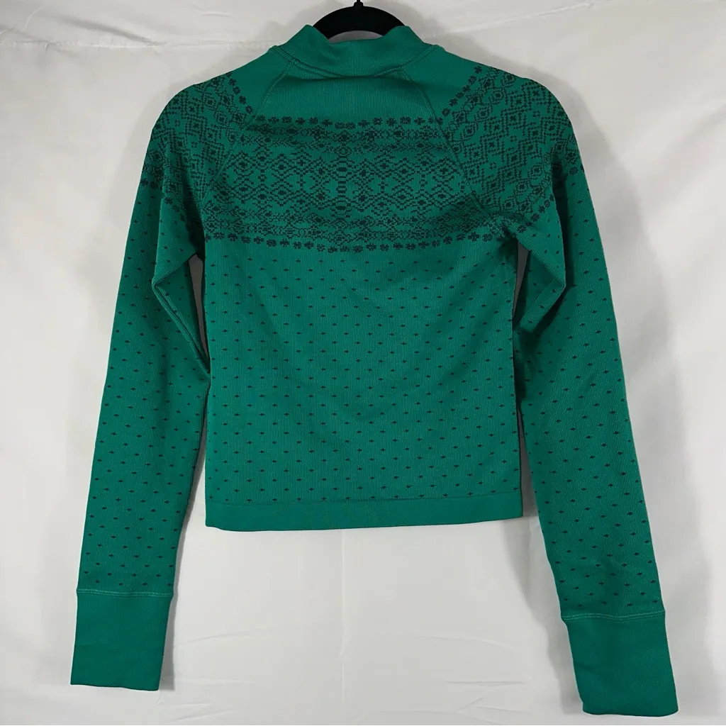 DSG Top Womens Large Green Momentum Seamless Cropped Moisture Wicking Activewear - Image 4