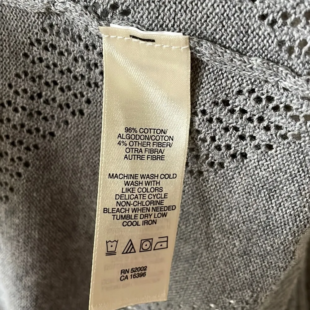 DKNY Jeans cotton grey wrap cardigan - Image 7