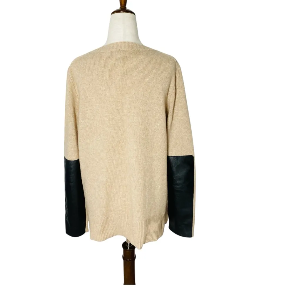 J. CREW Cashmere & Leather Sweater - Image 6