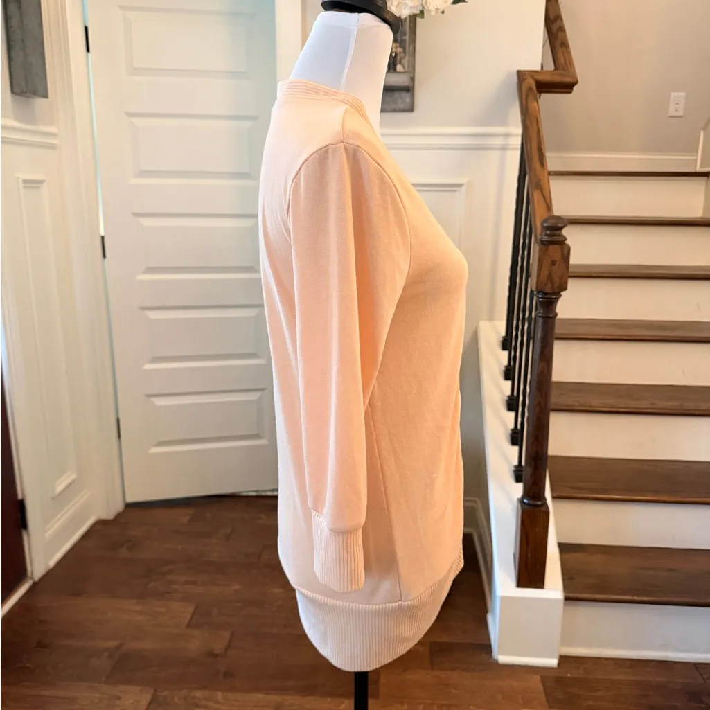 Zenana Outfitters NWOT Thin Snap Button V-Neck 3/4 Sleeve Ribbed Cardigan - Image 4