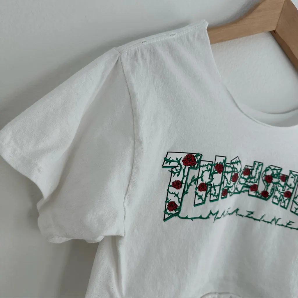 Thrasher Magazine cropped off the shoulder top - Image 3