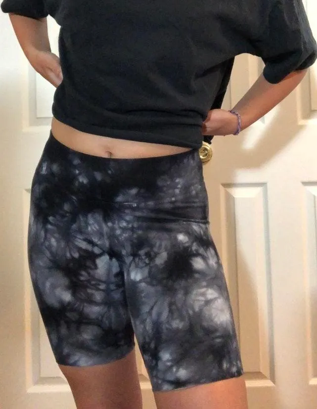 Pink Lotus Tie Dye Biker Shorts  - Image 6