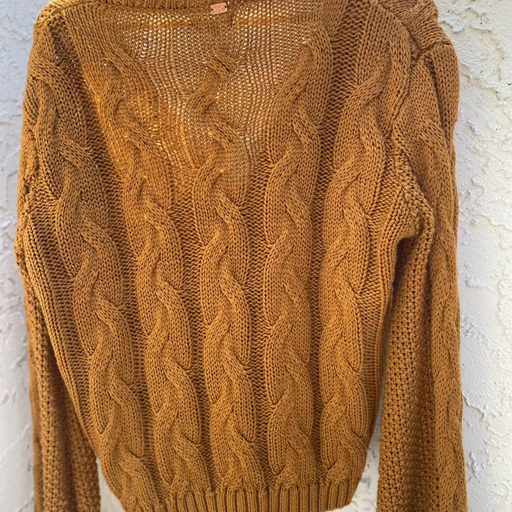 For Love & Lemons zip cardigan brown sweater size S color: Teddy - Image 6