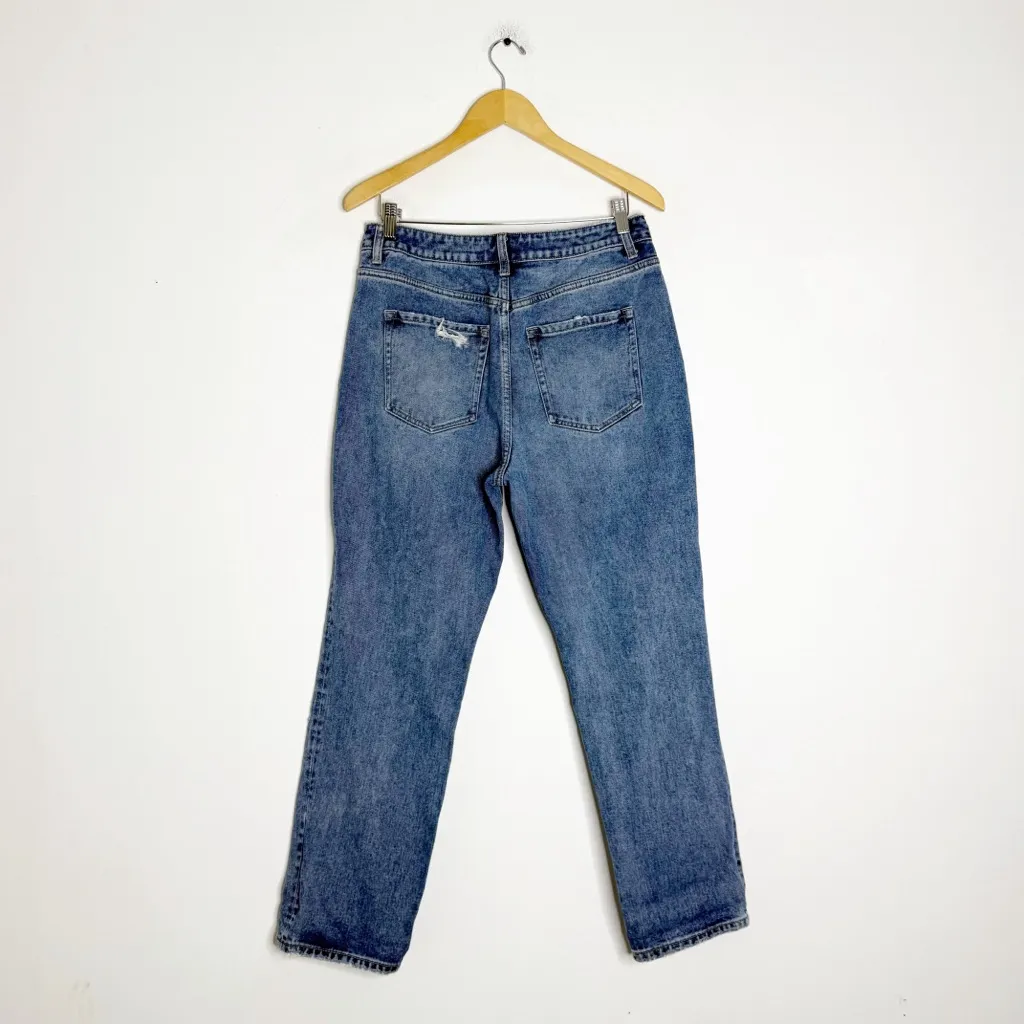 VERVET Super High Rise Hidden Button Fly Straight Jeans – Size 30 Blue - Image 3