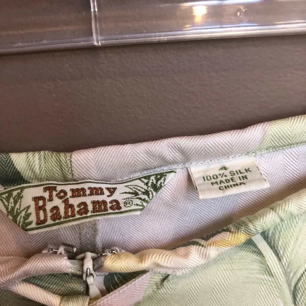 Vintage Tommy Bahama Silk Wide‎ Leg Pants Tropical - Image 3