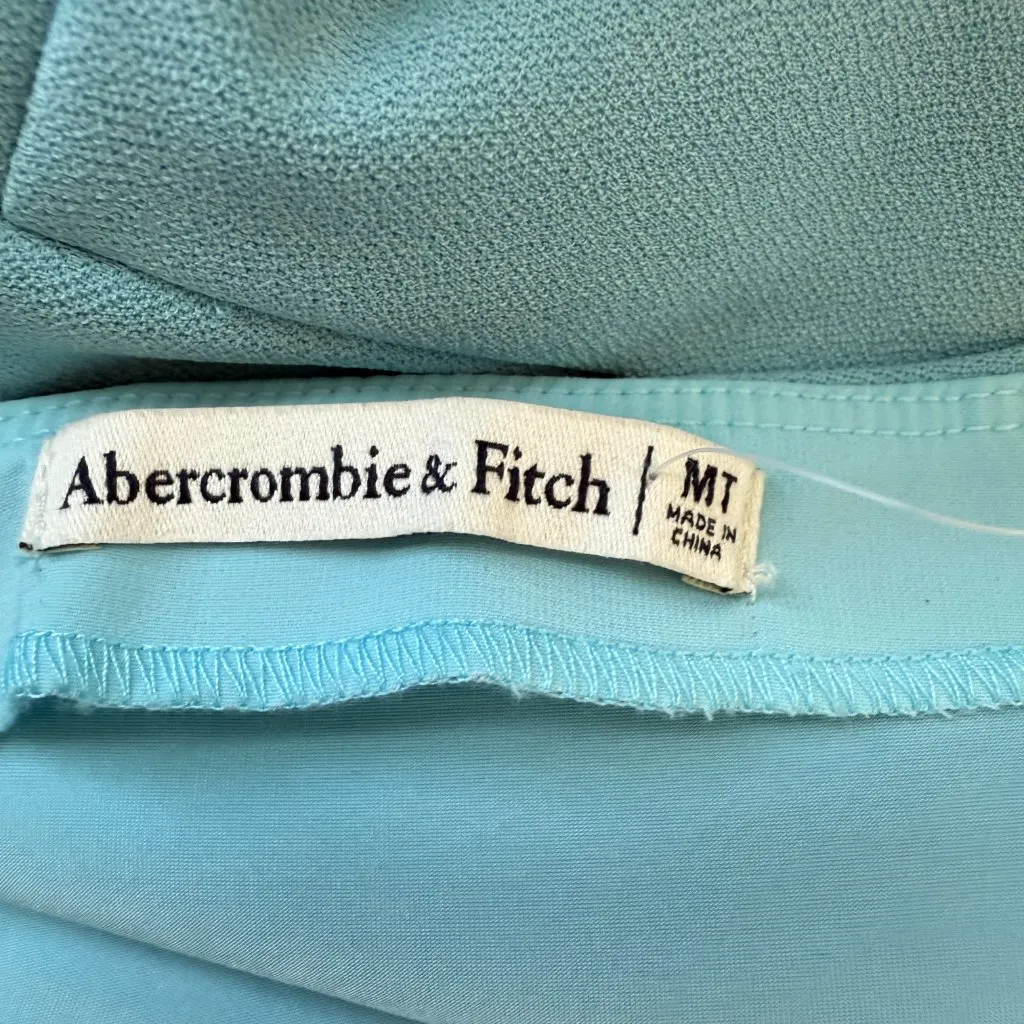 Abercrombie & Fitch One Shoulder Mini Dress Skort Women's Medium Tall Blue NWOT - Image 14
