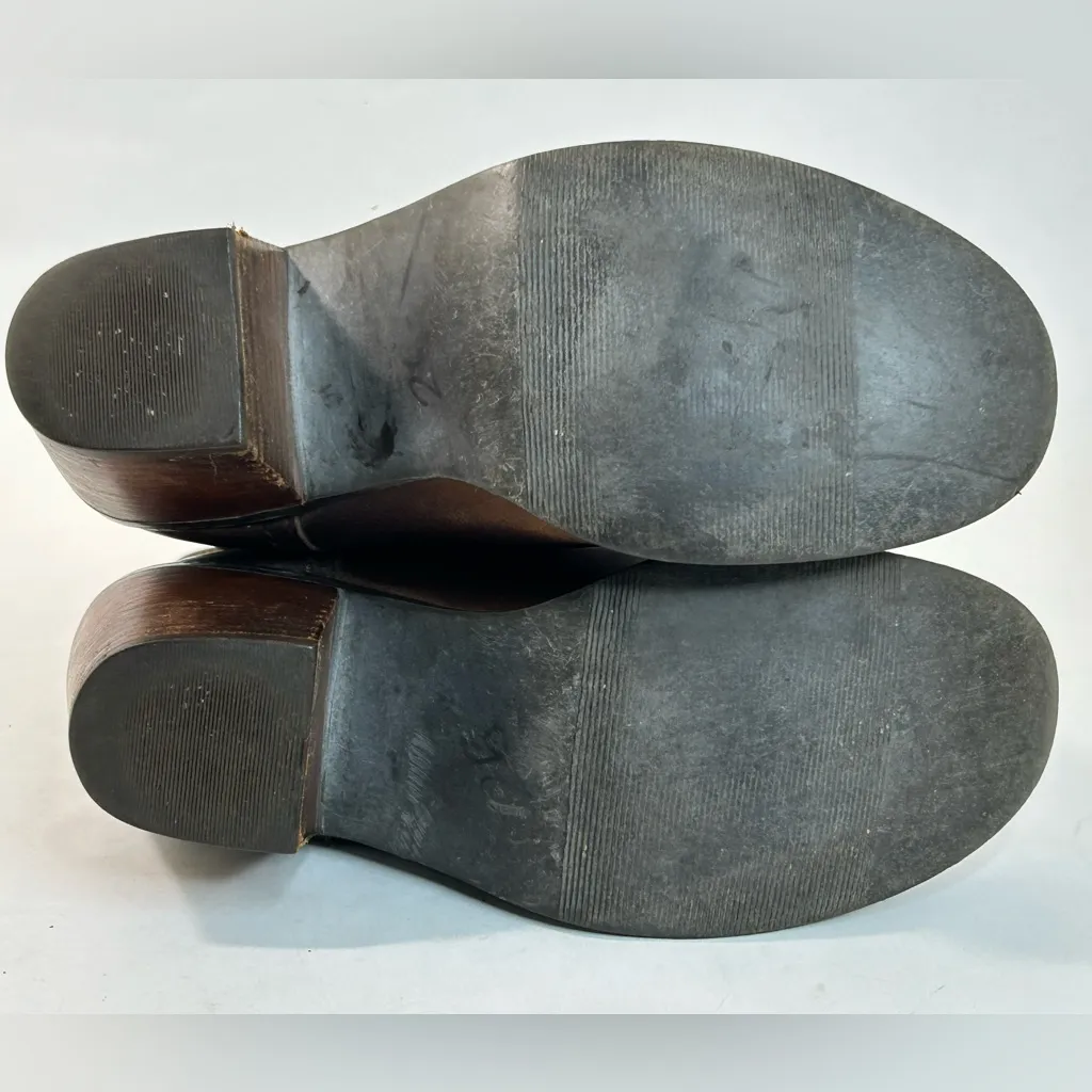 Harley Davidson Brown Leather Western Boot with Stacked Heel size 5.5 - Image 9