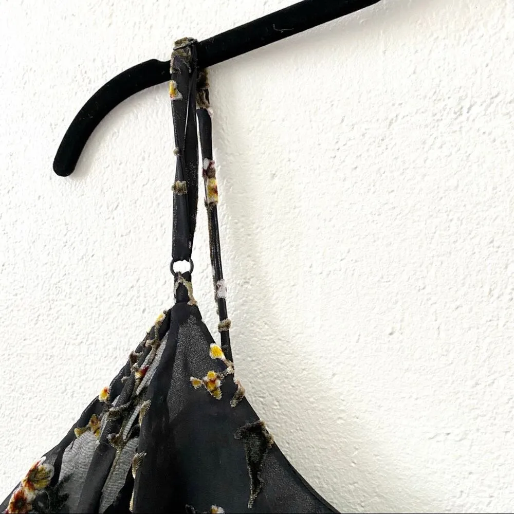 Love Sam INTERMIX Cold Shoulder Floral Top Size Small - Image 8