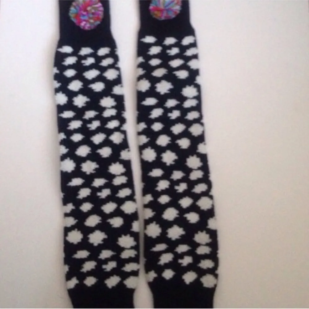 Last pair. Pom Pom Leg Warmers Blue - Image 2