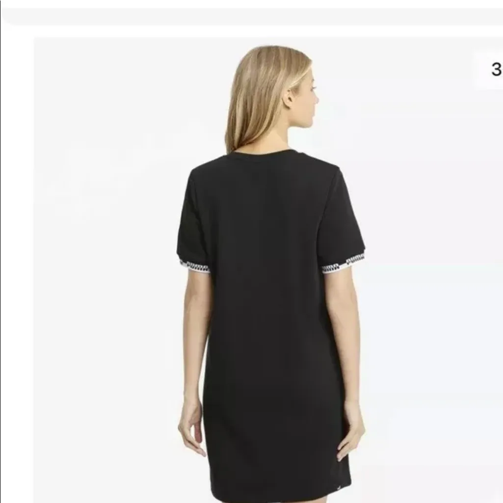 NWT PUMA Amplified T Shirt Knee Length Dress Black - Image 6