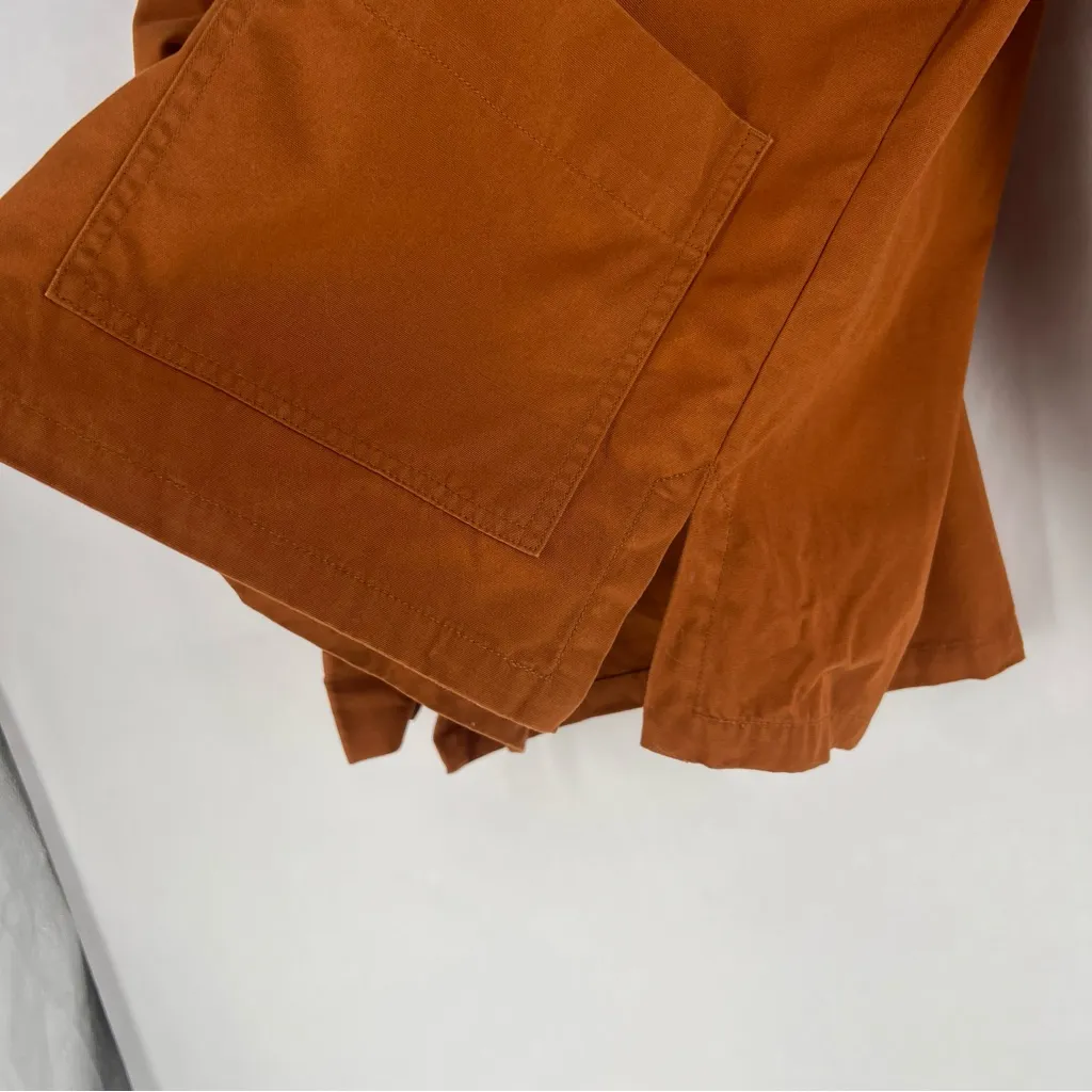 Eileen Fisher Terracotta Stand-Collar Organic Cotton Canvas Jacket $228‎ NWOT PL - Image 7