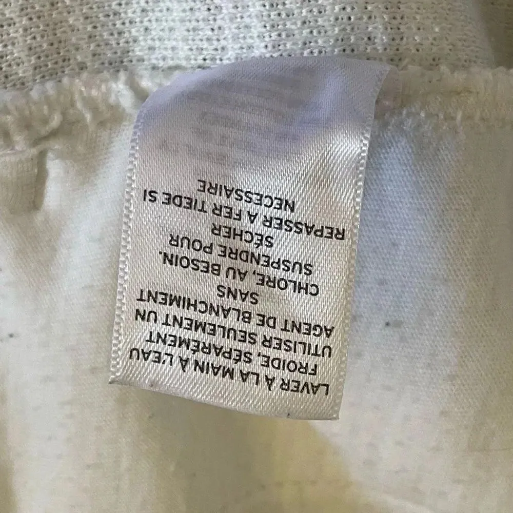 Nordstrom Caslon V-Neck Women’s White Front Zipper Long Sleeves SZ S #1251 - Image 8