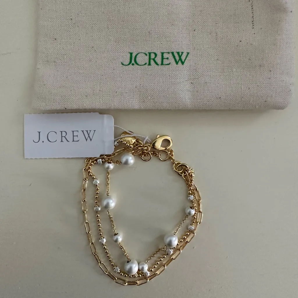 J.Crew  • gold & pearl bracelet - Image 2
