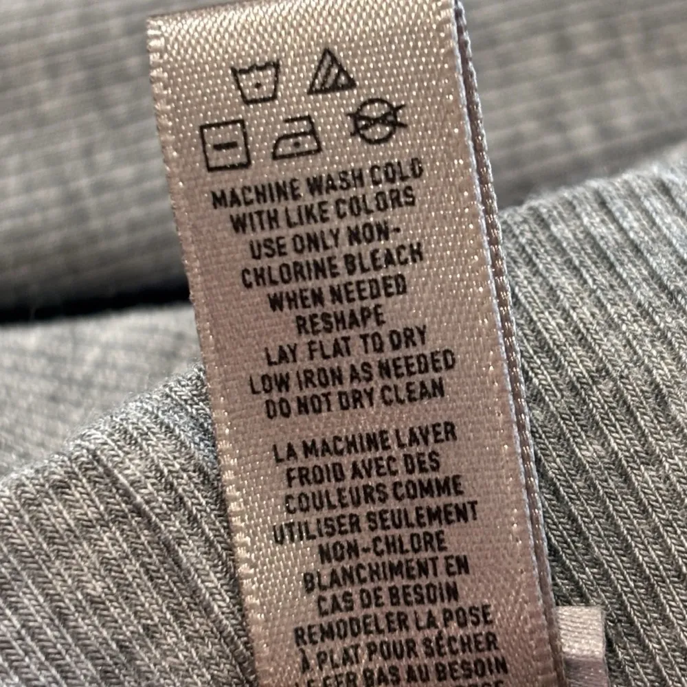 SKIMS Ribbed Knit Stretchy Gray Womens High Rise Straight Leg Pants NWT Size 2XL - Image 9