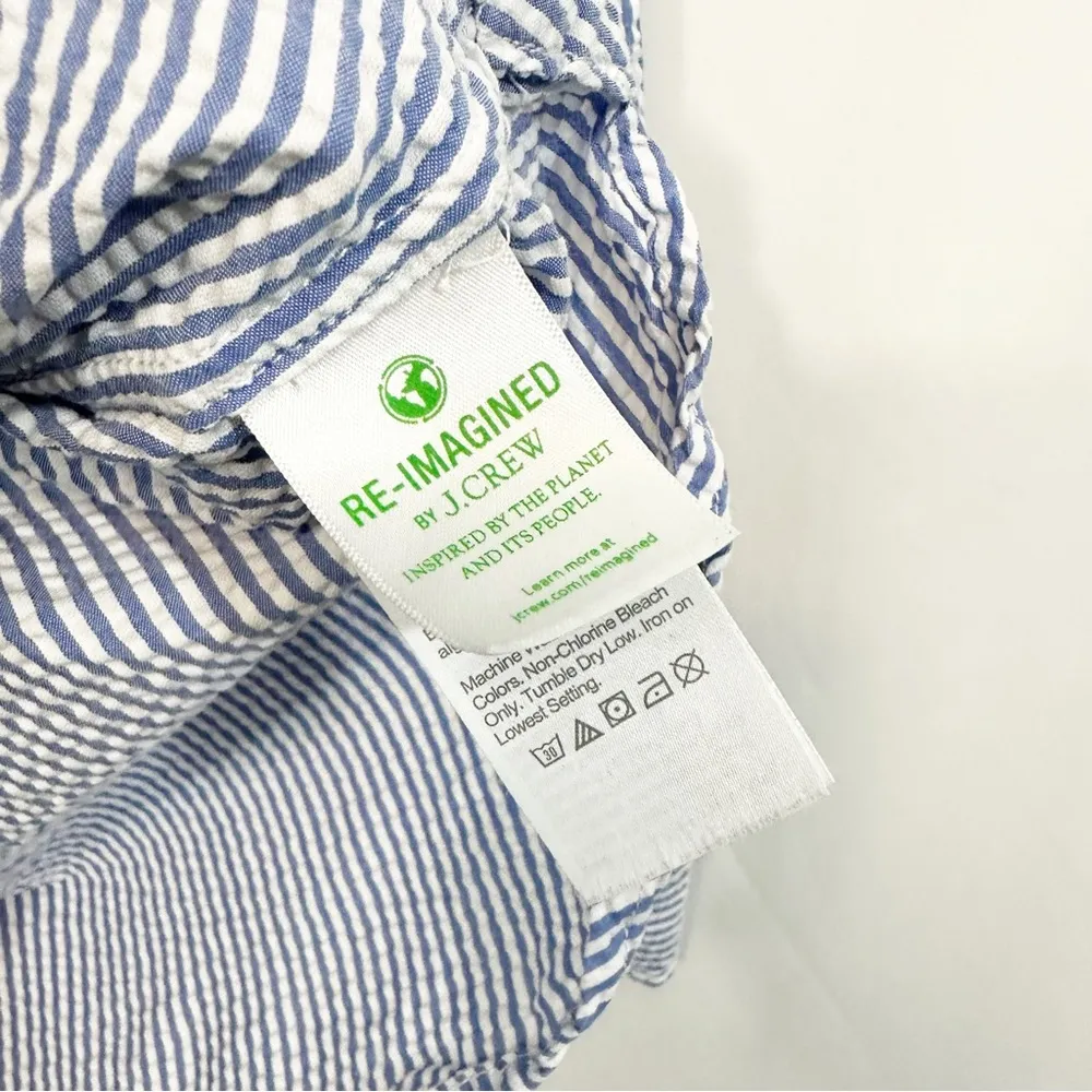J.Crew  Classic Fit Seersucker Striped Button Down Collared Shirt - Image 10