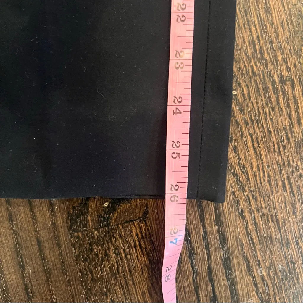 Faconnable Black Dress Pants Flat Front Straight Leg Size 4 - Image 7