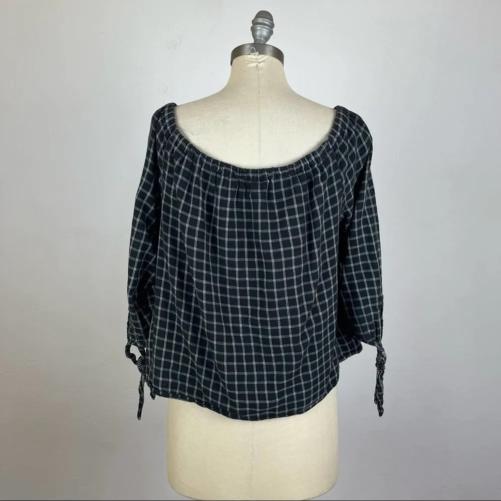 Madewell Plaid Off the Shoulder Top - Image 73