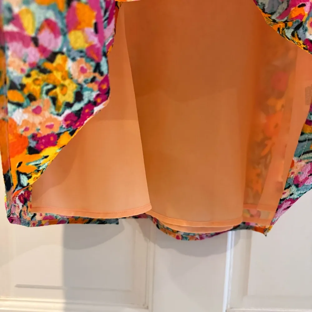 For Love and Lemons Deena Floral Mini Dress Orange Pink Size Small NWT - Image 4