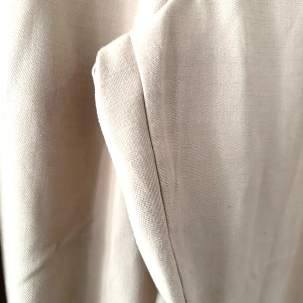 Ann Taylor Womens Pants Tan Cinched Belted Waist Tapered Ankle Leg Size 12 - Image 8