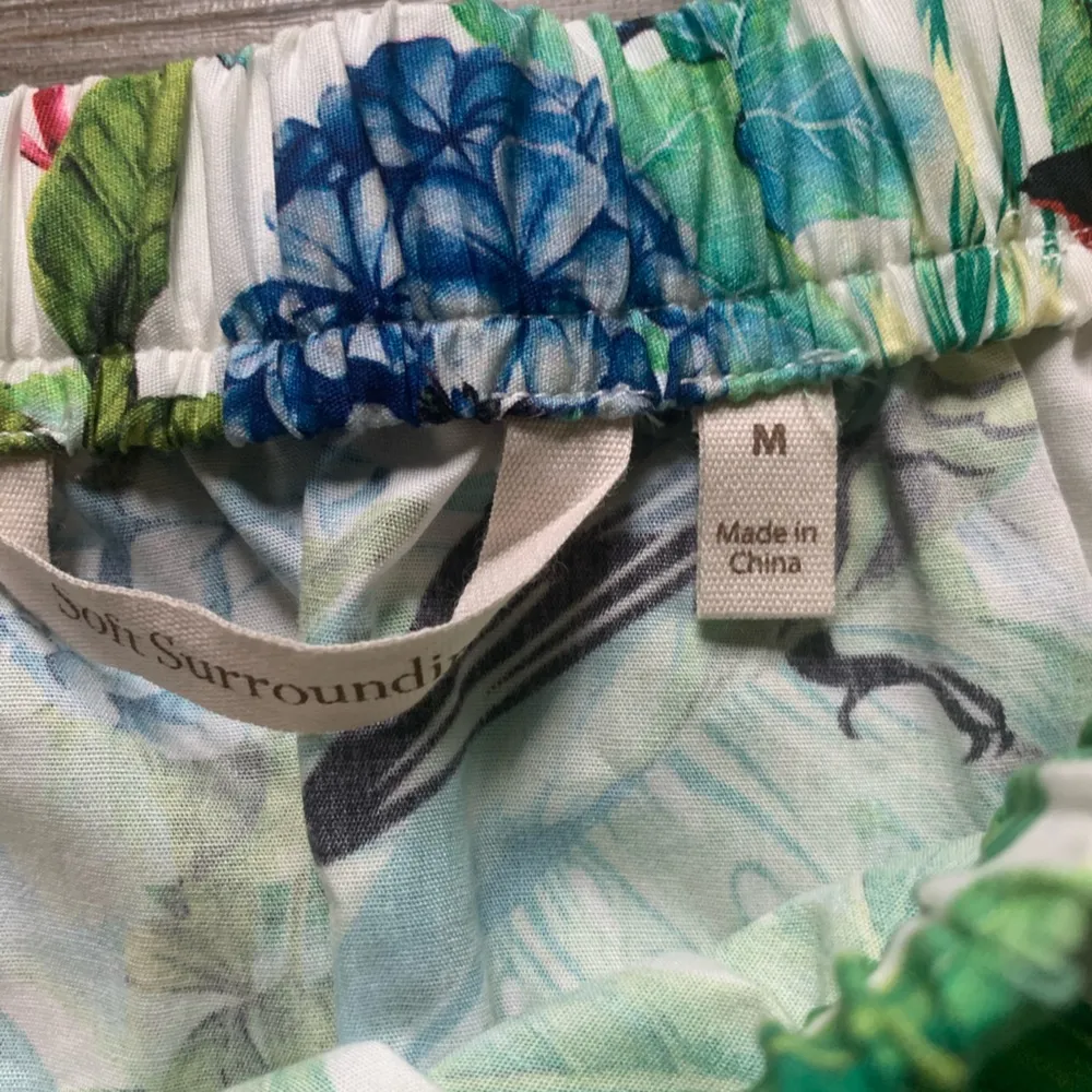 Soft Surroundings Off The Shoulder Floral Toucan Dress M - Image 3