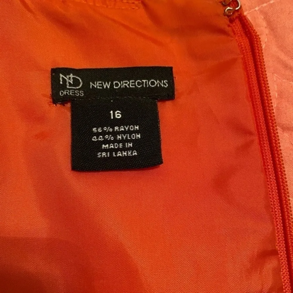 Women Dress by New Direction Orange Dress in Size 16 - Image 4