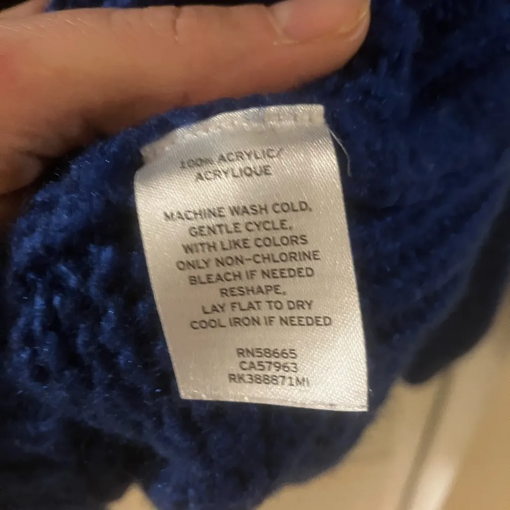 Free Press  Blue Chunky Knit Sweater - Image 4