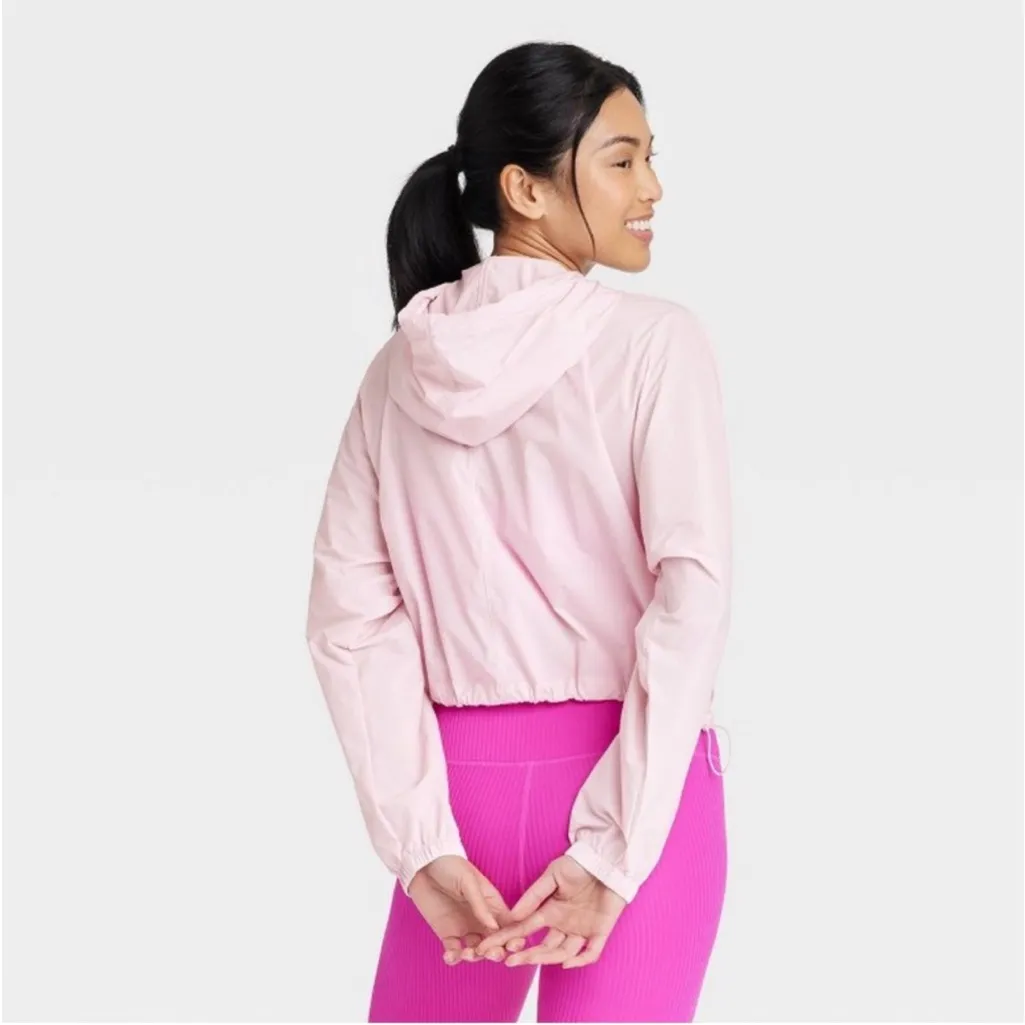 all in motion Women’s Full-Zip Windbreaker Jacket  
Pink Size large - Image 2