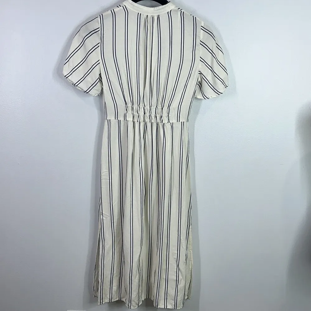 Zara striped button down casual lightweight dress size small - Image 3